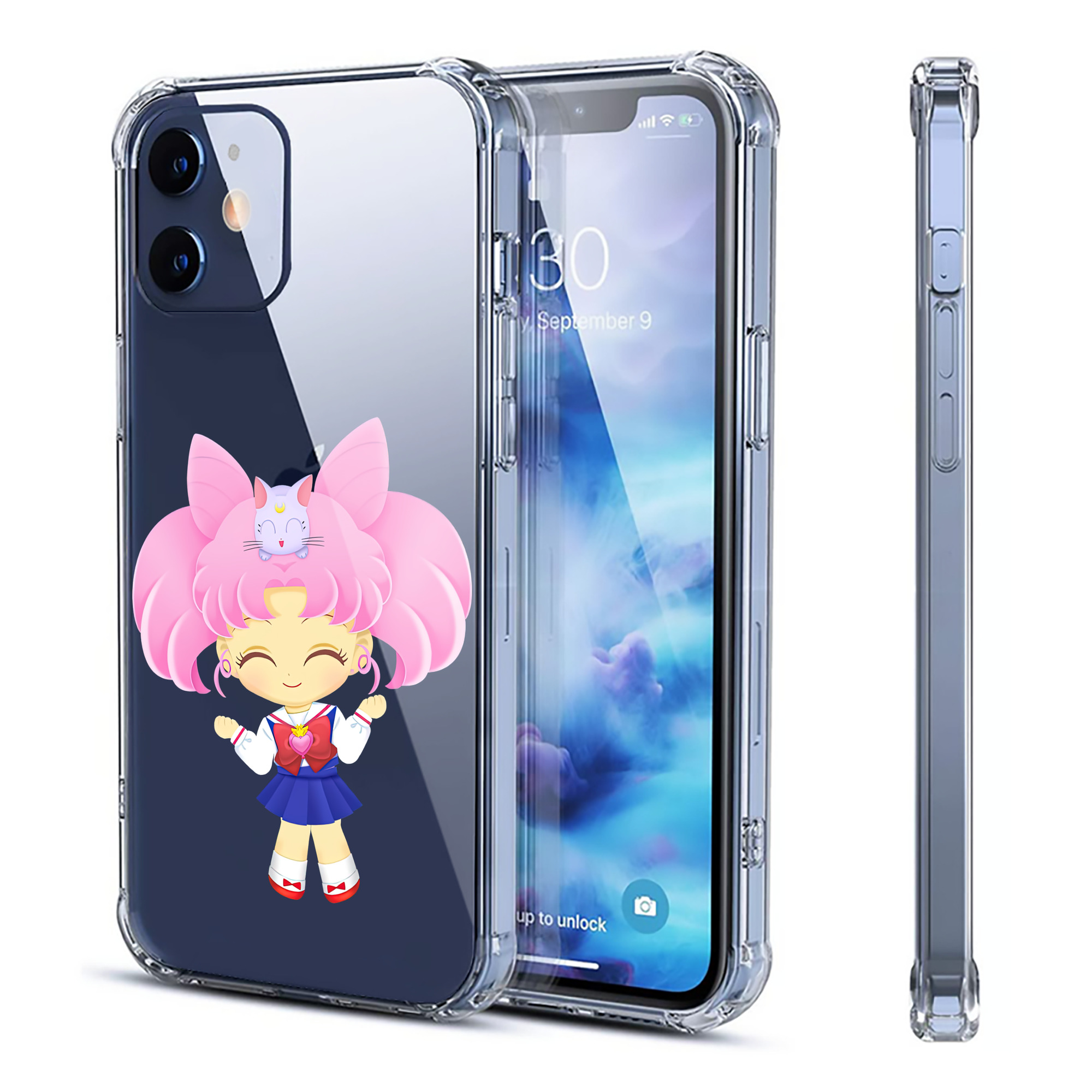 （画像用） 美少女戦士セーラームーン ちびうさ Sailor Moon Chibiusa Tsukino Usagi Small Lady Serenity 【iPhone 12シリーズ対応】透明スマホケース（クリアソフトケース）